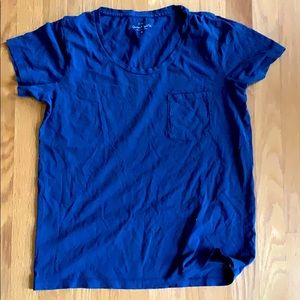 JCrew blue tee with pocket